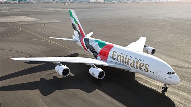 A380 DEV BAE BAYRAĞI TASARIMIYLA HAVALANDI