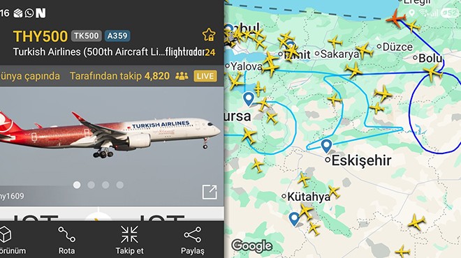 DÜNYADA EN ÇOK TAKİP EDİLEN UÇUŞ OLDU