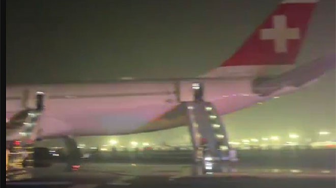 SWISS UÇAĞI TEHLİKE ATLATTI