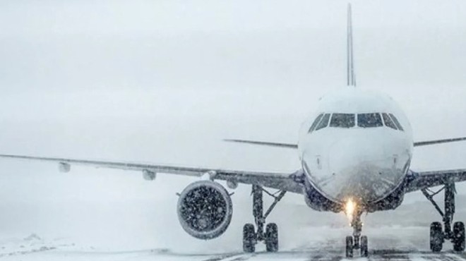 UÇAK SEFERLERİ KAR NEDENİYLE İPTAL EDİLDİ